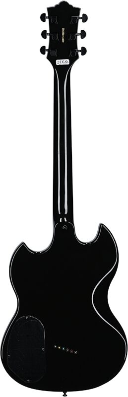open zoom image for Guild Polara Night Edition Electric Guitar, Black Tungsten Gloss, Full Straight Back