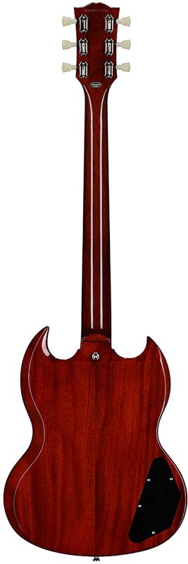 open zoom image for Epiphone Inspired by Gibson Custom 1964 SG Standard Maestro Electric Guitar, Left-Handed (with Case), Cherry, Full Straight Back