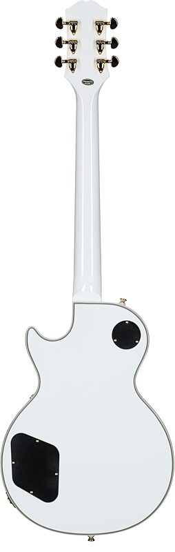open zoom image for Epiphone Inspired by Gibson Les Paul Custom Electric Guitar, (with Gig Bag), Alpine White, Full Straight Back