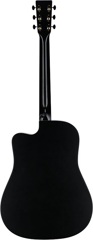 open zoom image for Martin DC-10E Modern Black Acoustic-Electric Guitar (with Soft Case), Black, Full Straight Back