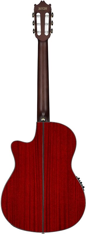 open zoom image for Ibanez GA35TCE Thinline Classical Acoustic-Electric Guitar, Sapphire Red, Full Straight Back