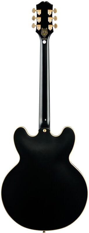 open zoom image for Epiphone Emily Wolfe Sheraton Stealth Electric Guitar (with Hard Bag), Black Aged Gloss, Full Straight Back