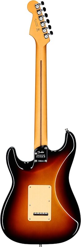 open zoom image for Fender American Ultra II Stratocaster Electric Guitar, Ebony Fingerboard (with Case), Ultraburst, Open Box (Very Good), Full Straight Back