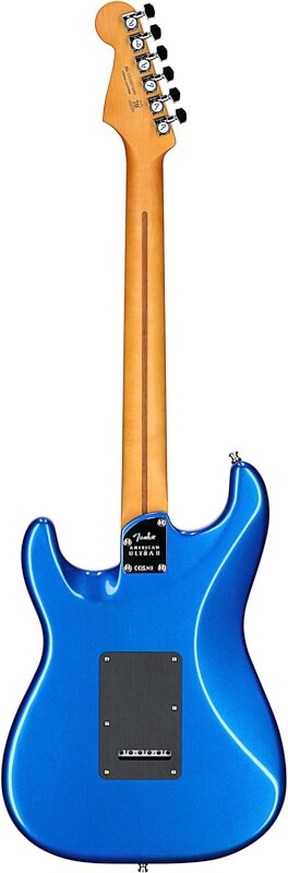 open zoom image for Fender American Ultra II Stratocaster HSS Electric Guitar, Ebony Fingerboard (with Case), Noble Blue, Full Straight Back