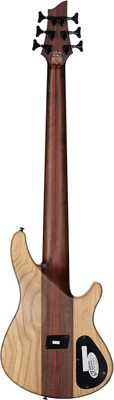 open zoom image for Schecter Charles Berthoud CB-6 Electric Bass, Left-Handed, Natural Satin, Full Straight Back