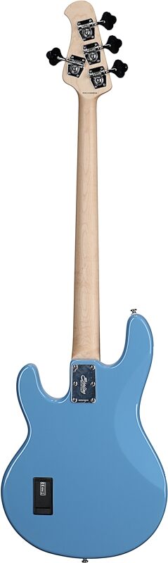 open zoom image for Sterling by Music Man StingRay Electric Bass, Chopper Blue, Hard Maple Fretboard, Full Straight Back