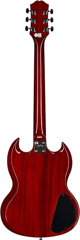 open zoom image for Epiphone SG Tribute Electric Guitar, Left-Handed, Cherry, Full Straight Back