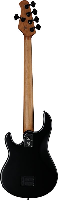 open zoom image for Ernie Ball Music Man DarkRay 5 Electric Bass Guitar (with Softshell Case), Stealth Black, Ebony Fretboard, Full Straight Back