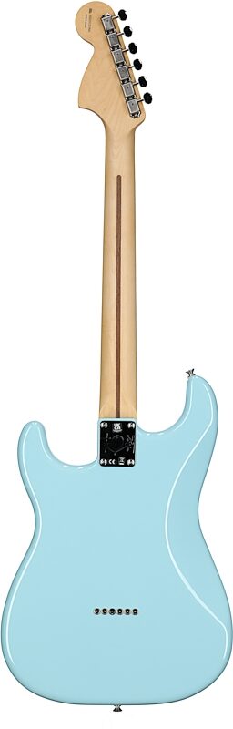 open zoom image for Fender Limited Edition Tom DeLonge Stratocaster (with Gig Bag), Daphne Blue, Open Box (Very Good), Full Straight Back