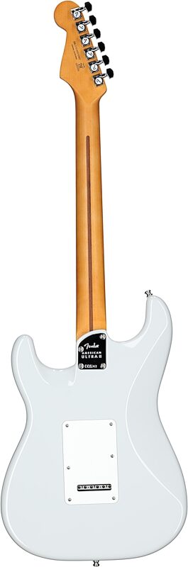 open zoom image for Fender American Ultra II Stratocaster Electric Guitar, Maple Fretboard (with Case), Avalanche, Full Straight Back