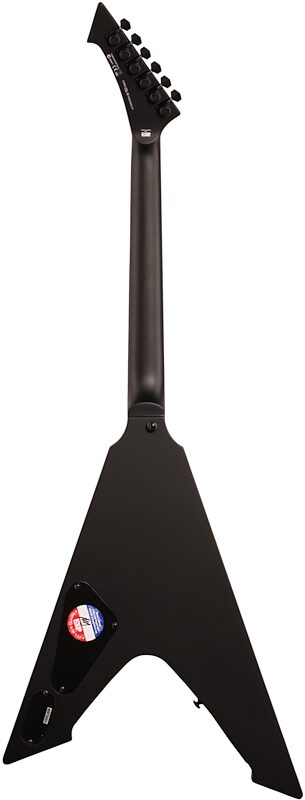 open zoom image for ESP LTD Hetfield Vulture Electric Guitar (with Case), Satin Black, Full Straight Back