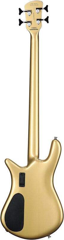 open zoom image for Spector Euro 4 Classic Electric Bass (with Gig Bag), Metallic Gold Gloss, Full Straight Back