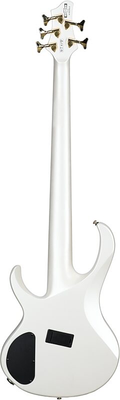 open zoom image for Ibanez BTB605MLM Multi-Scale Bass Guitar, 5-String, Pearl White Matte, Full Straight Back