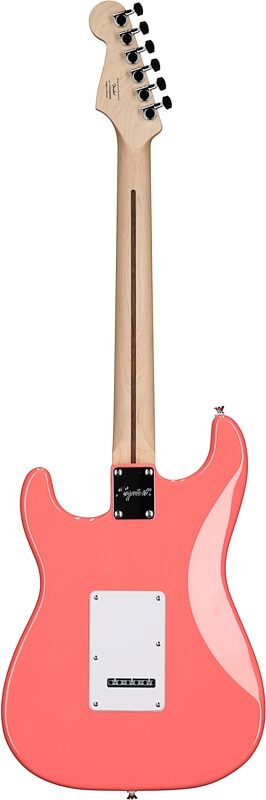 open zoom image for Squier Sonic Stratocaster HSS Electric Guitar, Tahitian Coral, Full Straight Back