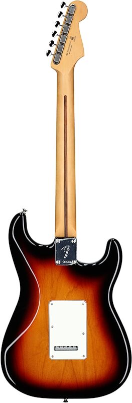 open zoom image for Fender Player II Stratocaster Electric Guitar, Left-Handed (with Rosewood Fingerboard), 3-Color Sunburst, Full Straight Back
