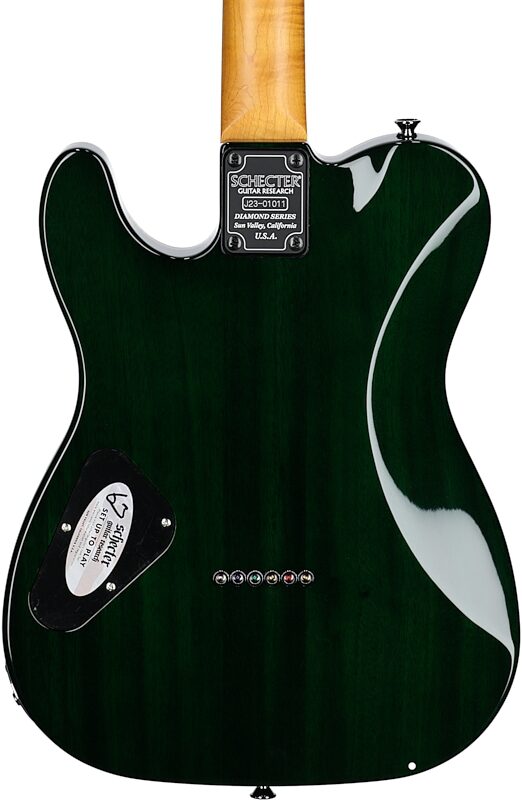 open zoom image for Schecter Japan PT Classic Electric Guitar (with Case), Caribbean Fade Burst, Serial Number J23-01011, Body Straight Back