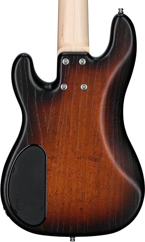 open zoom image for Sadowsky MetroLine 21-Fret Hybrid P/J Bass, 5-String (with Gig Bag), Almond Sunburst, Serial Number SML E 002951-23, Body Straight Back