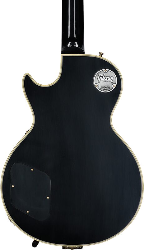 open zoom image for Gibson Custom '57 Les Paul Custom Black Beauty Electric Guitar (with Case), Ebony, with Bigsby, Serial Number 742435, Body Straight Back