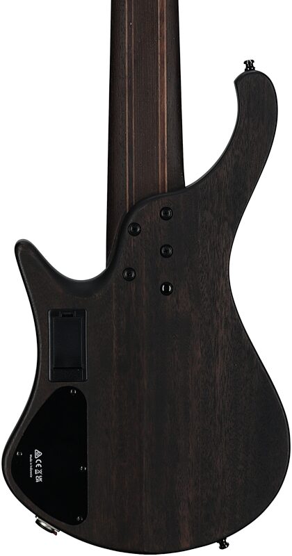 open zoom image for Ibanez EHB1506MS Bass Guitar, 6-String (with Gig Bag), Flat Black Ice, Serial Number 211P02I230711414, Body Straight Back