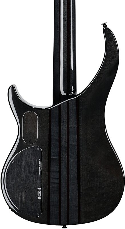 open zoom image for Peavey Cirrus 4 Flame Maple Electric Bass (with Case), Transparent Black, Serial Number 0ARCFB1000047, Body Straight Back