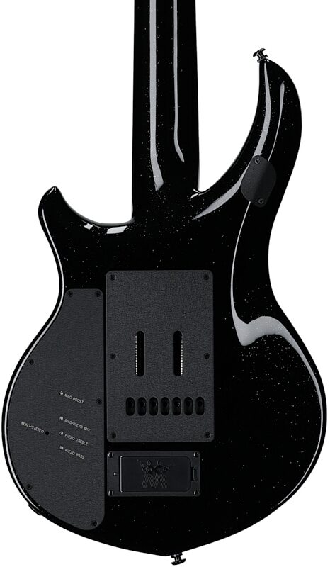 open zoom image for Ernie Ball Music Man Majesty 7 Electric Guitar, 7-String (with Mono Gig Bag), Black Frosting, Serial Number M019945, Body Straight Back