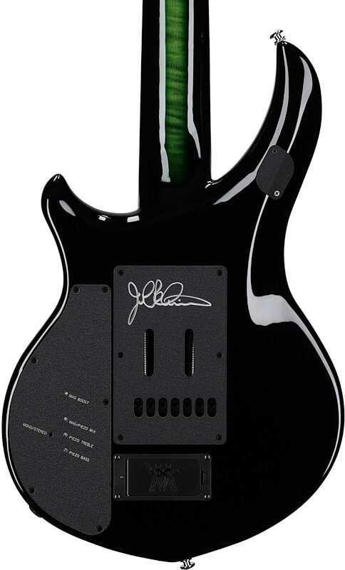 open zoom image for Ernie Ball Music Man Majesty 7 Electric Guitar, 7-String (with Case), Malachite, Serial Number M019637, Body Straight Back