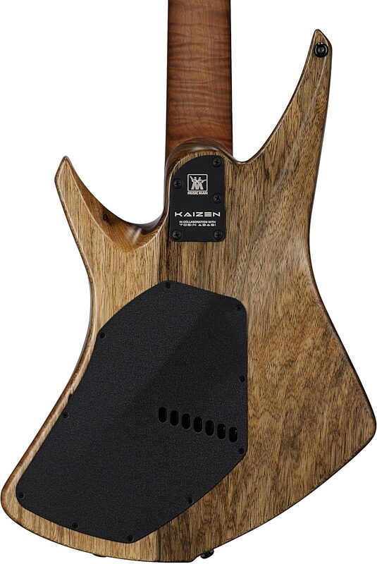 open zoom image for Ernie Ball Music Man Kaizen 7 Electric Guitar (with Case), Black Limba, Ebony Fretboard, Serial Number S12424, Body Straight Back