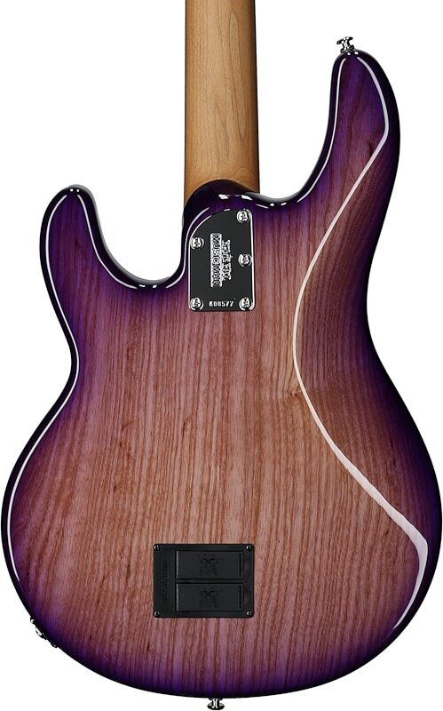 open zoom image for Ernie Ball Music Man StingRay Special Electric Bass (with Mono Case), Purple Sunset, Rosewood Fretboard, Serial Number K08577, Body Straight Back