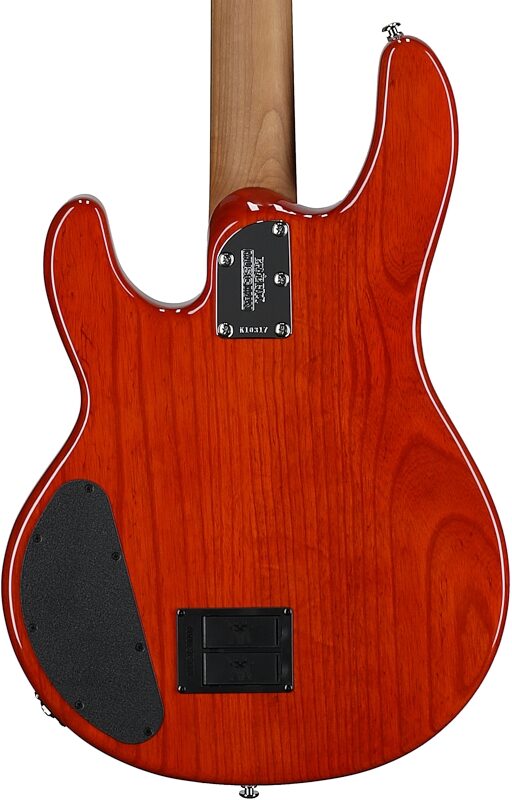 open zoom image for Ernie Ball Music Man StingRay Special HH Electric Bass (with Case), Translucent Orange, Rosewood Fretboard, Serial Number K10317, Body Straight Back