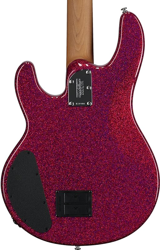 open zoom image for Ernie Ball Music Man StingRay Special HH Electric Bass (with Case), Soda Pink Sparkle, Roasted Maple Fretboard, Serial Number K10900, Body Straight Back