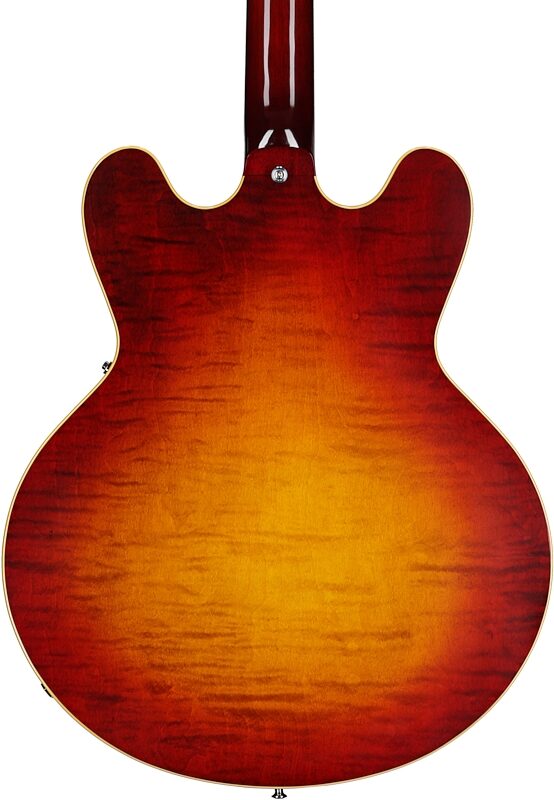 open zoom image for Heritage Custom Core H-535 Semi-Hollowbody Electric Guitar (with Case), Dark Cherry Sunburst, Serial Number HC1251325, Body Straight Back