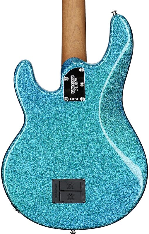 open zoom image for Ernie Ball Music Man StingRay Special Electric Bass (with Case), Anomalous Green, Ebony Fretboard, Serial Number k11758, Body Straight Back