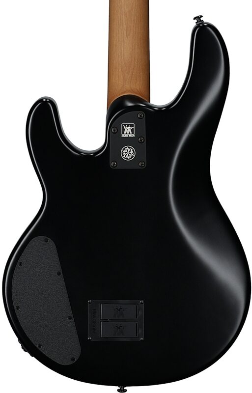 open zoom image for Ernie Ball Music Man DarkRay Bass Guitar (with Gig Bag), Stealth Black, Serial Number S13935, Body Straight Back