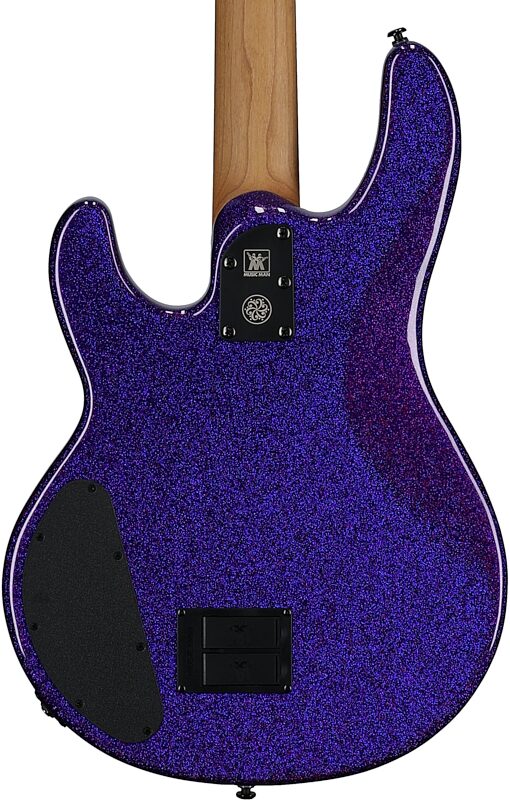 open zoom image for Ernie Ball Music Man DarkRay Bass Guitar (with Gig Bag), Plasma Purple, Serial Number S13453, Body Straight Back