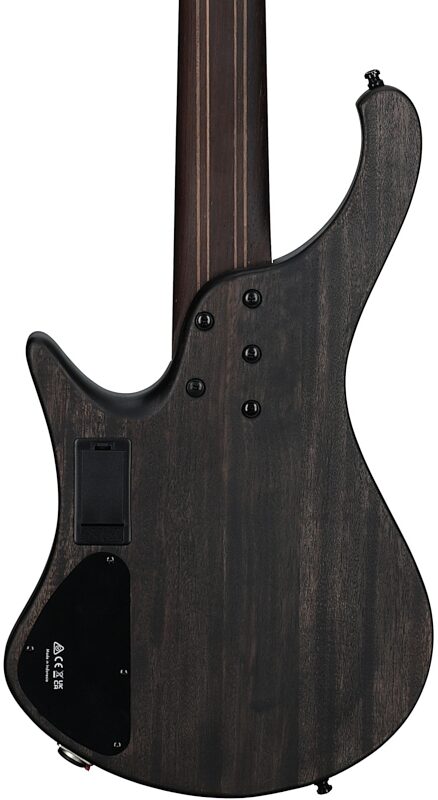 open zoom image for Ibanez EHB1505MS Bass Guitar, 5-String (with Gig Bag), Black Ice Flat, Serial Number I240311786, Body Straight Back