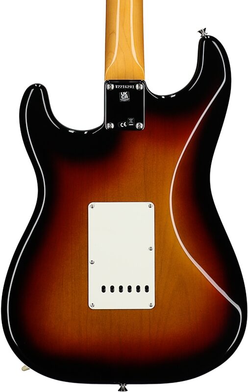 open zoom image for Fender American Vintage II 1961 Stratocaster Electric Guitar, Rosewood Fingerboard (with Case), 3-Color Sunburst, Body Straight Back