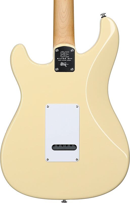 open zoom image for PRS Paul Reed Smith SE Silver Sky Electric Guitar, Maple Fretboard (with Gig Bag), Moon White, Body Straight Back