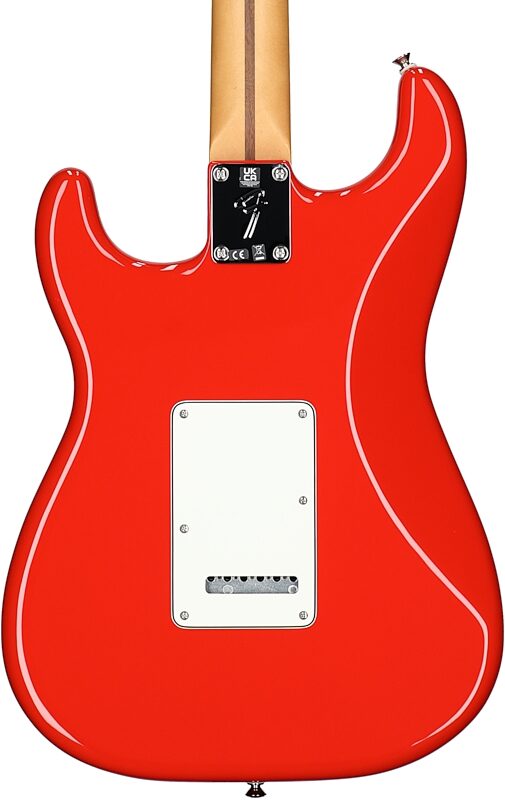 open zoom image for Fender Player II Stratocaster HSS Electric Guitar, with Rosewood Fingerboard, Coral Red, Body Straight Back