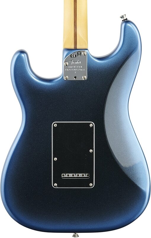 open zoom image for Fender American Pro II HSS Stratocaster Electric Guitar, Rosewood Fingerboard (with Case), Dark Night, Body Straight Back