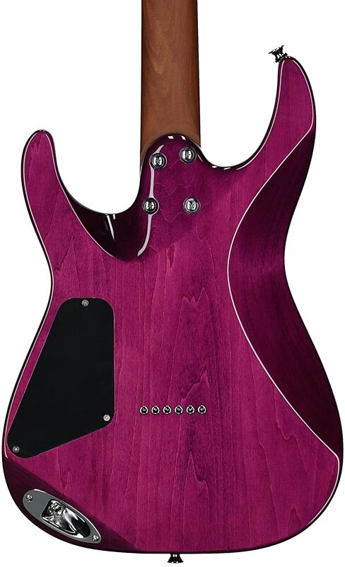 open zoom image for Charvel Pro-Mod Plus Dinky DK24 HH HT QM Electric Guitar (with Gig Bag), Violet Radiance, Body Straight Back