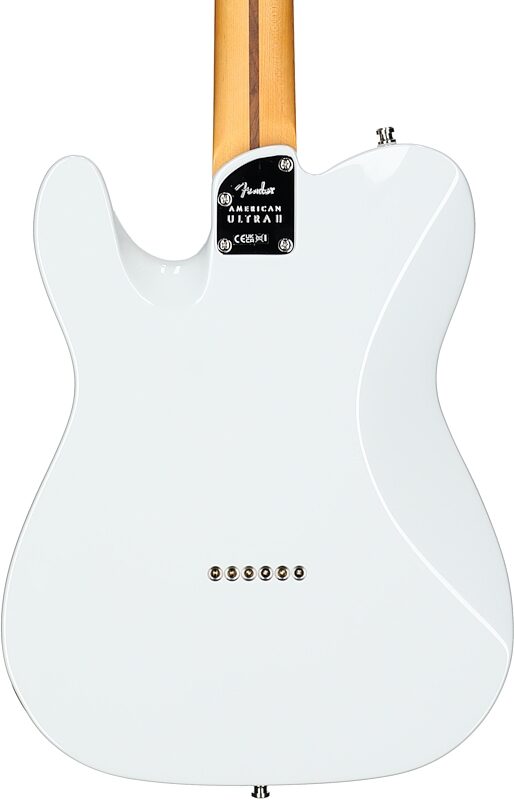 open zoom image for Fender American Ultra II Telecaster Electric Guitar, Maple Fingerboard (with Case), Avalanche, Body Straight Back