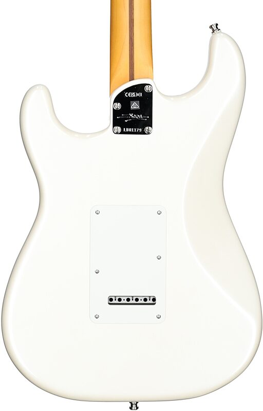 open zoom image for Fender Lincoln Brewster Signature Stratocaster Electric Guitar, Maple Fingerboard (with Case), Olympic White, Body Straight Back