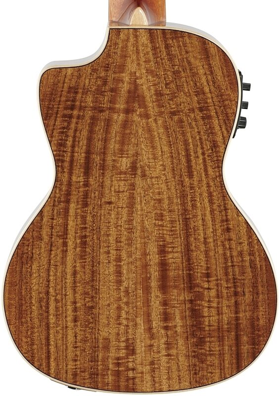 open zoom image for Luna Vista Deer Concert Acoustic-Electric Ukulele (with Gig Bag), New, Body Straight Back