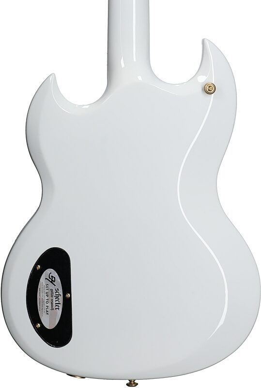 open zoom image for Schecter Zacky Vengeance H6LLYW66D Electric Guitar, Gloss White, Open Box (Very Good), Body Straight Back