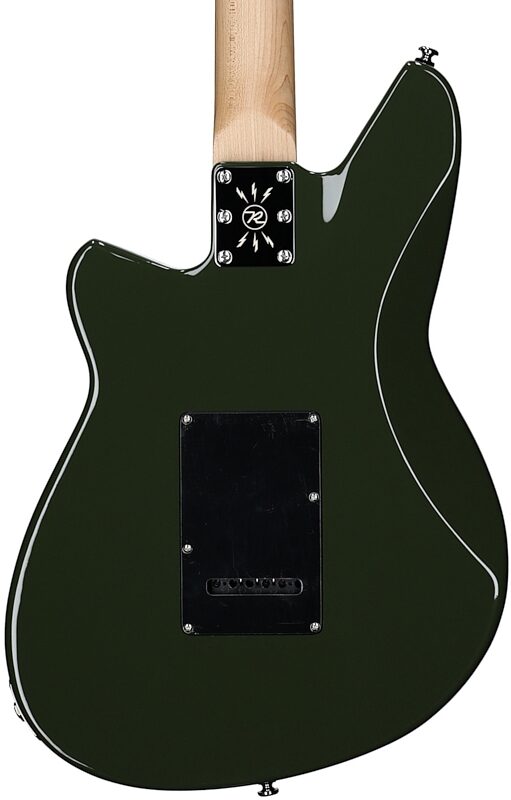 open zoom image for Reverend Six Gun TL Electric Guitar, Army Green, Body Straight Back
