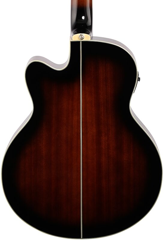 open zoom image for Ibanez AEB10E Acoustic-Electric Bass, Dark Violin Sunburst, Body Straight Back