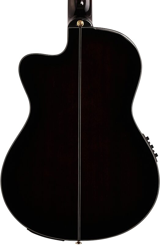 open zoom image for Ibanez GA35TCE Thinline Classical Acoustic-Electric Guitar, Dark Violin Sunburst, Body Straight Back