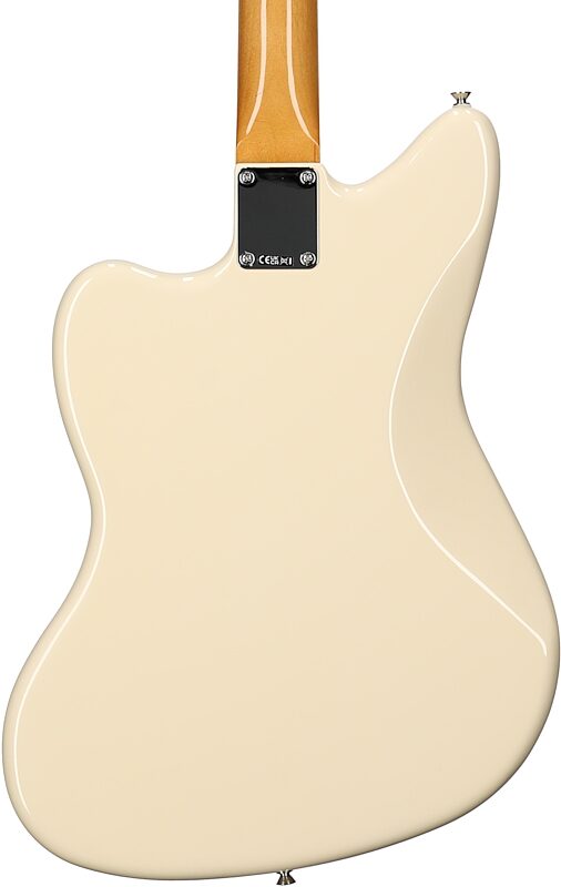 open zoom image for Fender Vintera III Mid 60s Jazzmaster Electric Guitar (with Gig Bag), Olympic White, Rosewood Fretboard, Body Straight Back