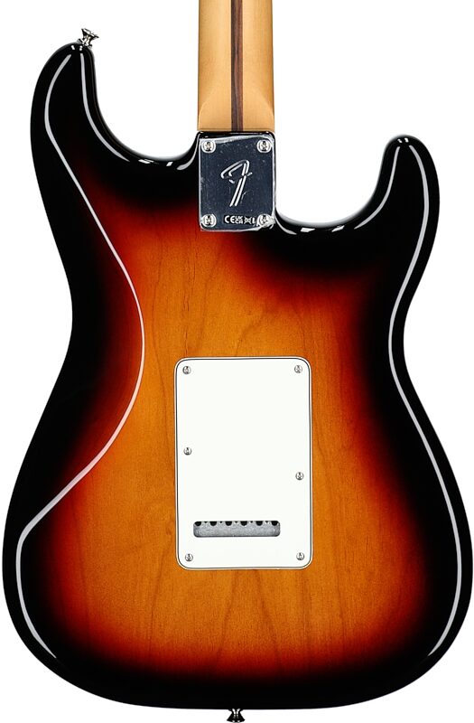 open zoom image for Fender Player II Stratocaster Electric Guitar, Left-Handed (with Rosewood Fingerboard), 3-Color Sunburst, Body Straight Back
