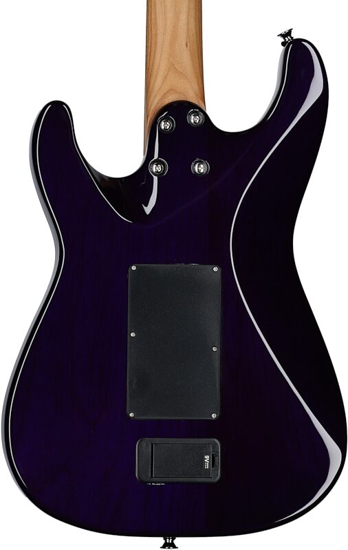 open zoom image for Charvel Marco Sfogli PM SC1 HSS Electric Guitar, Transparent Purple, Body Straight Back